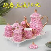 High-end water ceramic set kettle simple household living room heat-resistant water cup kettle set cold water pot cup