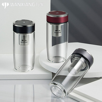 Vientiane U194A single-layer glass tea cup men and women thickened simple office portable car cup U195A