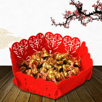 No spinning dried fruit plate wedding scene set pastry plate festive red fruit plate wedding celebration