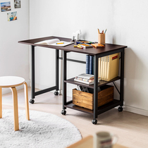 Japan mountain industry foldable mobile office computer desk writing desk bookshelf shelf integrated small apartment