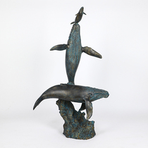 Imported whale FRP resin sculpture ornaments art hotel porch ground floor home decoration crafts