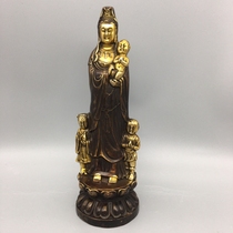 Pure copper-delivered son Guanyin at the mercy of the son Nafu sends Guanyin to furnish the home swing piece handicraft