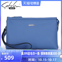 Shachi womens bag wallet womens long cowhide zipper simple large capacity handbag European and American fashion multifunctional hand bag