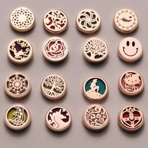 Free mail spot 15mm mask fragrance button rose gold champagne gold magnetic perfume essential oil fresh fragrance button