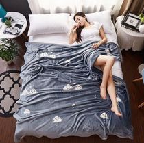 Summer air-conditioning is coral velvet blanket office nap quilt towel is student dormitory thin wool blanket