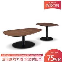 Modern simple matte steel plate base coffee table Nordic small apartment living room tea table table