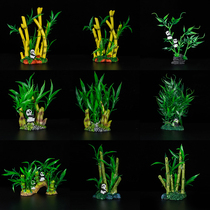 Vegetables cold food sasab platter hotel restaurant decoration flower artistic conception creative plate decoration decoration bamboo panda