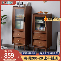 Solid Wood Side Cabinet Narrow Dining Side Cabinet Wine Cabinet TV Cabinet Side Cabinet Kitchen Cabinet Containing Cabinet cupboard Multi-functional lockers