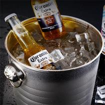 Stainless steel ice bucket thickened spit wine bucket Bar KTV supplies Beer wine ice bucket Ice cube ice bucket Champagne bucket