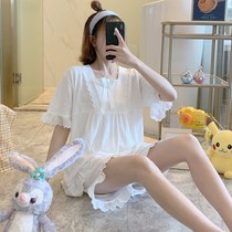Angelina zl pajamas woman summer cotton princess wind white short sleeves 2023 new home suit suit
