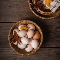 Vintage old bamboo dustpan farm hand bamboo fruit and vegetable storage basket Food photo photography props