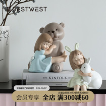 BEST WEST creative little girl cute ornaments childrens room bedroom decorations girl heart birthday gift