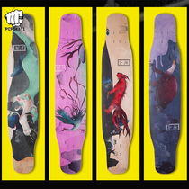 Reverse Mountain long board skateboard professional beginner white fox fairy crane Qingluan long board walking street dance board all-round road