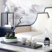 Modern New Chinese Marble Deadwood Bonsai Tea Set of Tea Set for sale room Dining Room Table Swing Piece Decoration