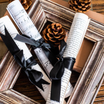 JK Mu space retro Nordic classic music book roll ornament decoration shooting props book roll