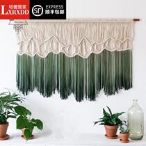 LXRXDD hand - woven tapestry gradient dyed tapestry Nordic wind Bohemia soft - suit wall facade