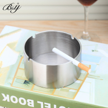 Thickened 304 ashtray stainless steel large windproof ashtray personality fashion European style creative home simple fashion