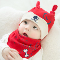 Baby hat cute ultra - buddy cotton newborn male and female year 2021 Ear autumn baby hat autumn and winter