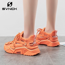 SVNCK Women's Shoes Sports Torre Shoes Women's 2021 Summer Permeable Mesh Thick Bottom Increase ins Tide Women's Shoes