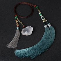 Creative white crystal safety lock car pendant high-end car pendant decoration female New Security safety character hanging