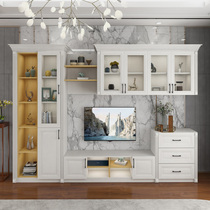 Nordic TV Cabinet Combo Wall Cabinet Small Family Type Brief Modern Living Room Home High Style Economical Customised Lockers