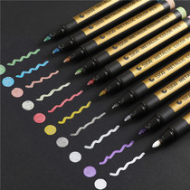 Stasta metal pearlescent color pen diy photo album special thick head paint pen does not fade white marker pen