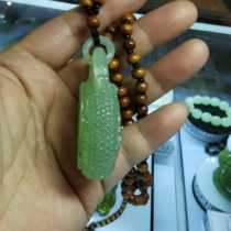 Natural Jade safe buckle pendant pendant handlebar Xiuyu Huaigu original stone 180 material Sugong Hollow Dragon Phoenix