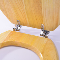 Metal hinge pure solid wood toilet cover thickened old wood toilet cover all wooden toilet universal cover