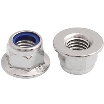 304 stainless steel GB6183 non-metal insert hexagonal flange face lock nut with pad lock nut