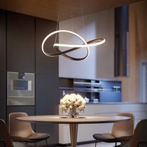 Nordic modern minimalist restaurant chandelier Hotel bar Bedroom net celebrity ins Home dining table Dining room ring led light