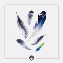 Change @ become original tattoo sticker waterproof and durable color feather personality sexy literary clavicle female