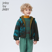 jiangnan cloth children's clothing autumn hooded sweatshirt coat tie dye fleece sweatshirt boys jnbybyjnby