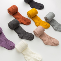 Girls pantyhose Spring and Autumn thin baby one-piece socks Childrens leggings socks wear Foreign style in the big childrens feet