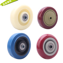 3 inch cart wheel 4 inch 5 inch nylon iron core polyurethane PU universal wheel high temperature resistant iron wheel pulley single wheel