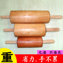 Solid wood roller rolling pin non-stick roller rolling noodles biscuit dumpling skin fritters walking hammer trumpet household noodle battle