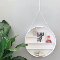 Customize the INS Wind new wood round wall Shelve Shelf Living Room Decoration Wall-mounted Display Shelf