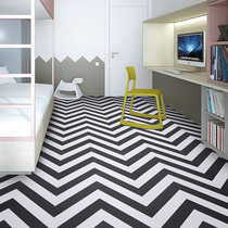 Reinforced composite wood floor personality black and white home environmental protection retro relief clothing store parquet flooring factory direct sales