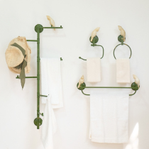 Toilet bathroom single pole double pole multi-pole rotating towel rack Net red American French toilet wall hanging towel rack