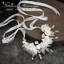 Korean bride wrist flower bridesmaid sister group bracelet flower wedding White Super fairy beauty hipster wedding hand flower