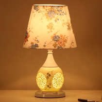 Chinese ceramic table lamp European style simple creative wedding lantern wedding room warm romantic bedroom bedside table lamp