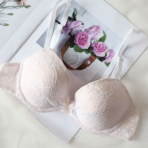 75a export Korea summer new Penson line small flower lace with steel ring shoulder strap detachable bra