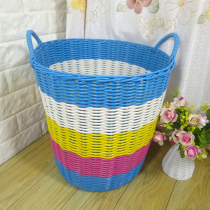 Ikea Plastic Woven Basket Dirty Laundry Basket Laundry Basket Special thickened Dirty Laundry Basket Dirty Laundry Basket Dirty Laundry Basket