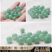 Natural Dongling jade loose bead round bead necklace Buddha bead jewelry accessories semi-finished green crystal