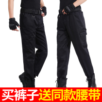 Work clothes pants male labor-resistant spring and autumn security training pants summer overalls black pants in winter