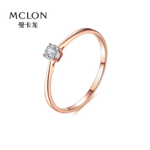 Mankalong eternal 18k diamond ring Rose gold k gold small diamond ring set with real diamonds color gold ring female