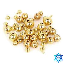 100Psc Mini Jingle Bells 6mm Christmas Tree Gold Metal Bells
