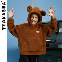 (Magic series)TYAKASHAKIDS Takasha childrens clothing childrens sweater mens and womens childrens plush hooded tops
