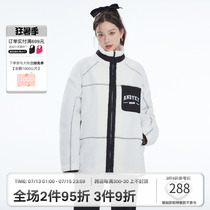 ANDYET AD1 21AW original tidal wave Autumn Winter Clear line lamb wool jacket male and female loose street jacket