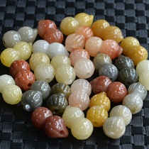Natural Gobi Jade Jade peanut raw stone life wishful pearl color jade color handmade DIY bracelet necklace