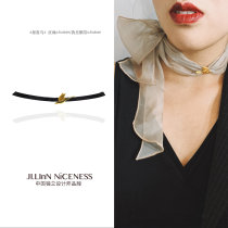 JLINN New Animal Original Designer Brand Pie Pie Smoke Silk Coker Neck Chain Elegant Kitty Girlfriend